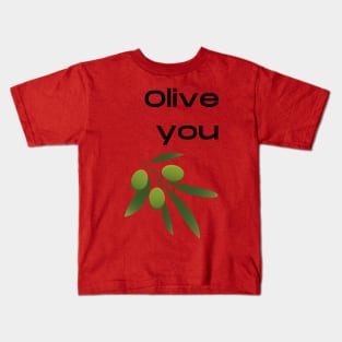 Olive Love Pun Kids T-Shirt